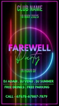Farewell party flyer Instagram Story template