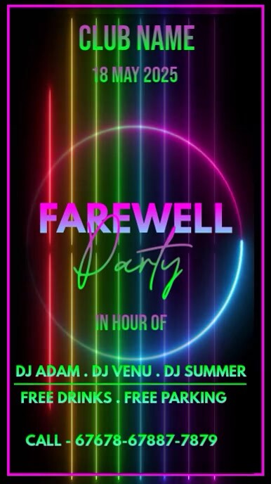 Farewell party flyer Template | PosterMyWall