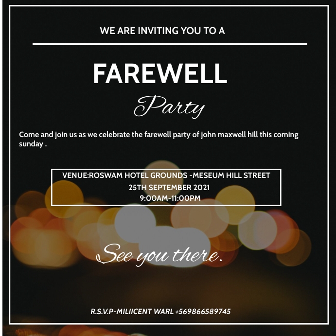 Farewell Party Flyer