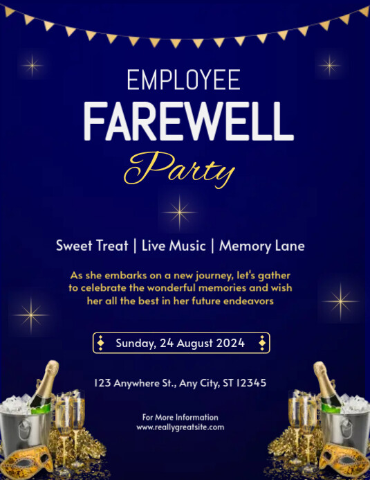 Farewell Party Flyer Template-Vorlage | PosterMyWall