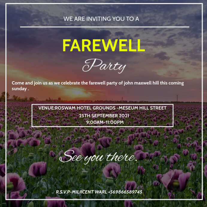 farewell party flyer template | PosterMyWall