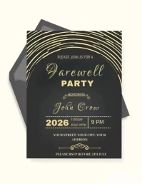 Farewell party invitation card template Flyer (US Letter)