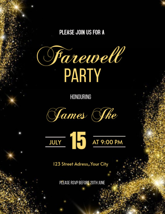 farewell party invitation flyer Template | PosterMyWall