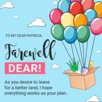 Farewell switching job light blue video Сообщение Instagram template
