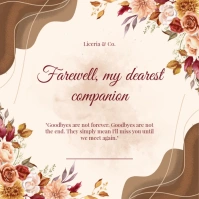 farewell template Wpis na Instagrama