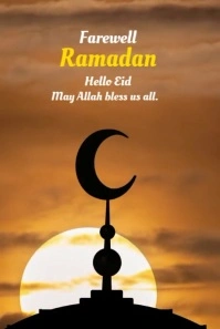 Farewell to Ramadan Instagram Story, Pin Pinterest Graphic template