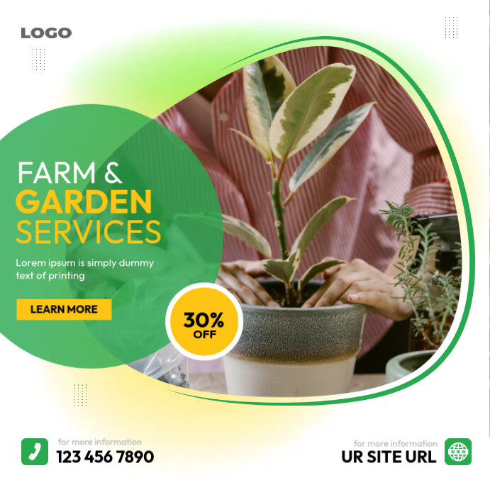 Farm & Garden Services Wpis na Instagrama template