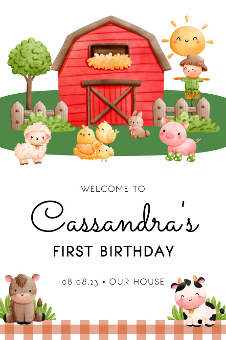 Farm Animals Template PosterMyWall