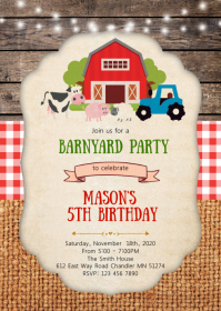 19 150 Farm Animals Birthday Invitation Customizable Design Templates Postermywall