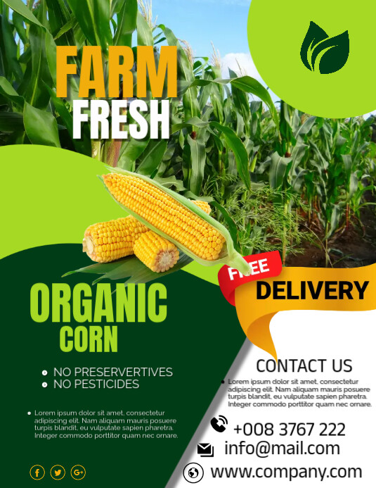 Farm Fresh Corn Flyer Template | PosterMyWall