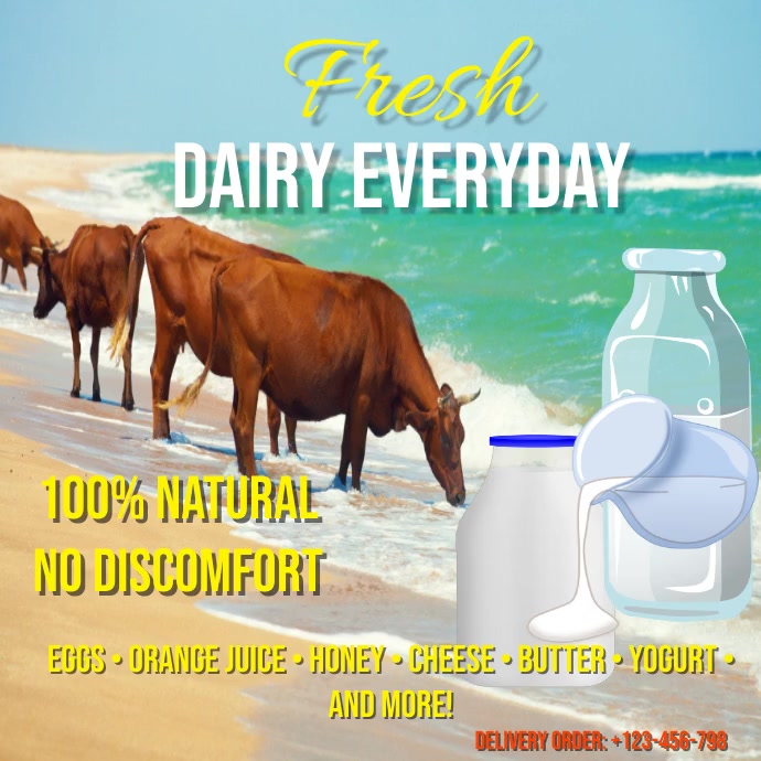 Flyer Daity Farm Fresh Dairy Post - Dairy Flyer - Farm Pr Template | PosterMyWall