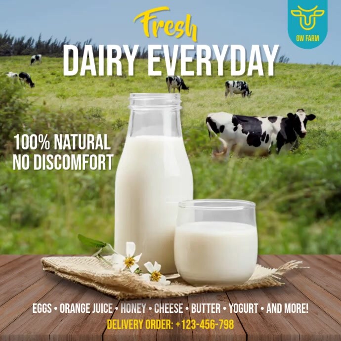Flyer Daity Farm Fresh Dairy Post - Dairy Flyer - Farm Pr Template | PosterMyWall