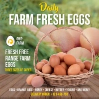 Farm Fresh Eggs Post - Dairy Flyer - Farm Pro template