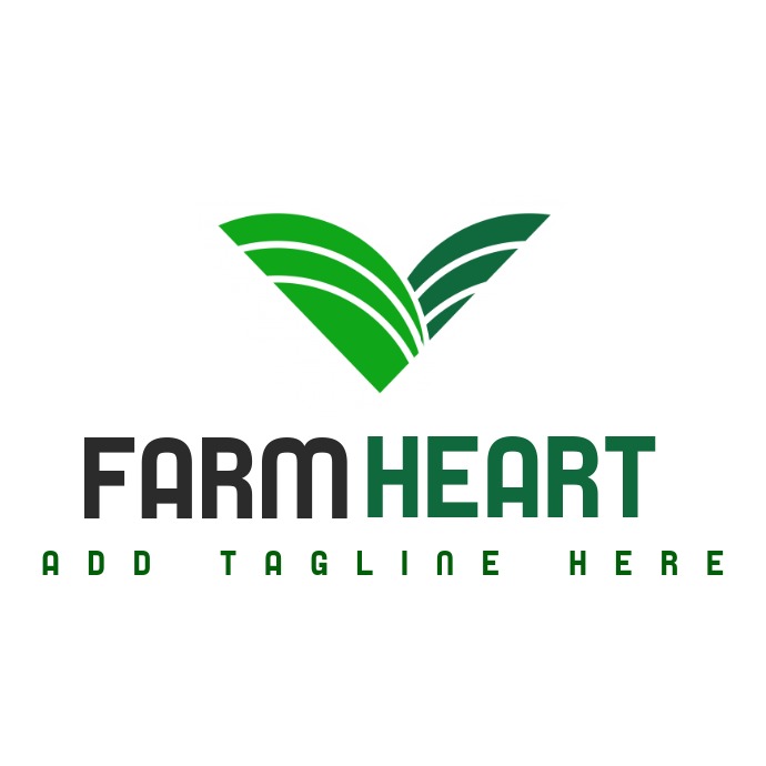 farm heart icon logo template Logotyp