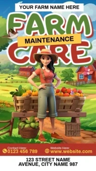 Farm Maintenance Care Reel Instagram template