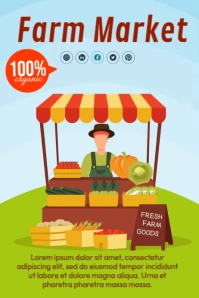 Farm Market Banner 4 x 6 fod template