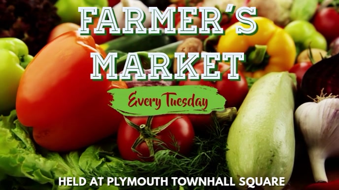 Farmer's Market Video Ad Template Digital Display (16:9)