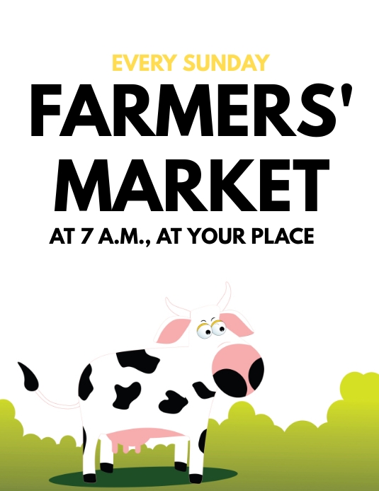 farmers market announcement poster template PosterMyWall