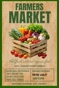 FARMERS MARKET Plakat template
