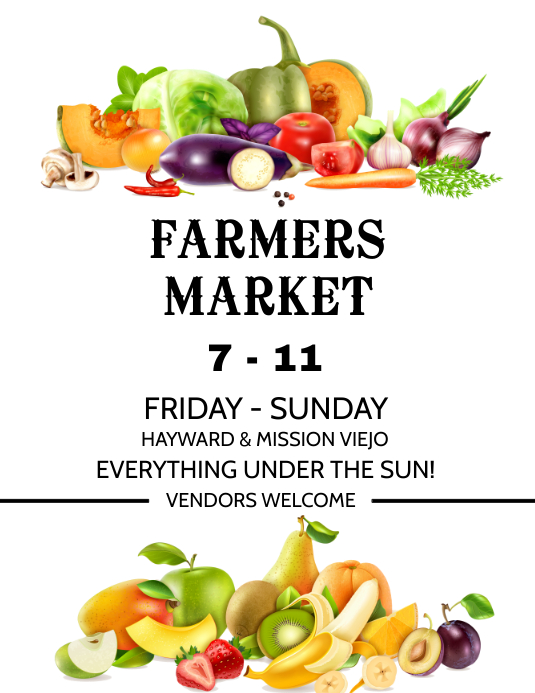 FARMERS MARKET Flyer (US Letter) template