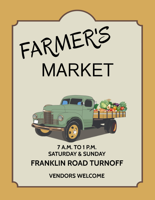 FARMERS MARKET Folder (US Letter) template