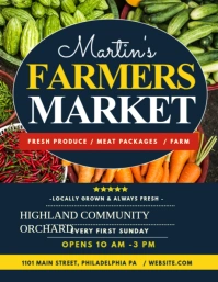 Farmers Market Pamflet (Letter AS) template
