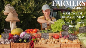 棕色 Farmers Market Digitalt display Template
