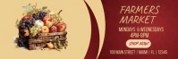 Farmers Market Eventbrite Banner Spanduk 2' × 6' template