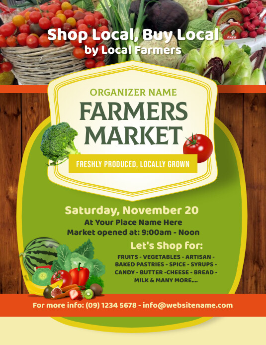 Farmers Market Flyer Template PosterMyWall