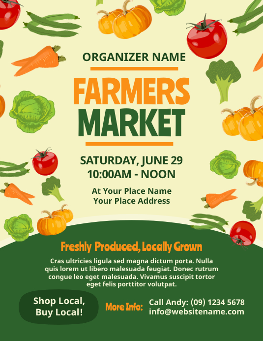 Farmers Market Flyer Iflaya (Incwadi ye-US) template