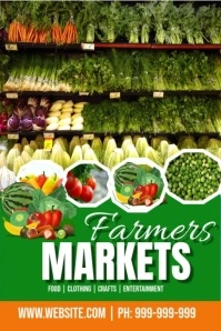 Farmers Markets Video Poster Plakkaat template