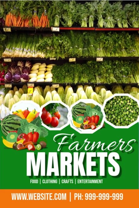 Copy of Farmers Markets Video Poster | PosterMyWall