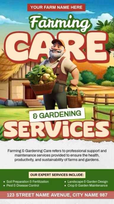 Farming Care & Gardening Instagram Reel template