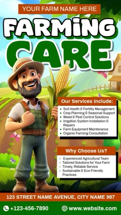 Farming Care Instagram Reel template