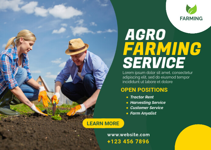 Copy of Farming Service Ad Template | PosterMyWall
