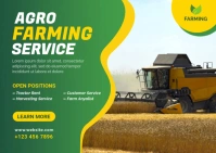 Farming service banner ad Postcard template