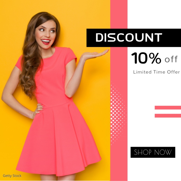 Fashion & Lifestyle Online Offers & Discount Сообщение Instagram template