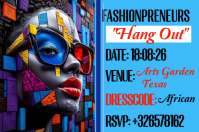 Fashion art Poster template