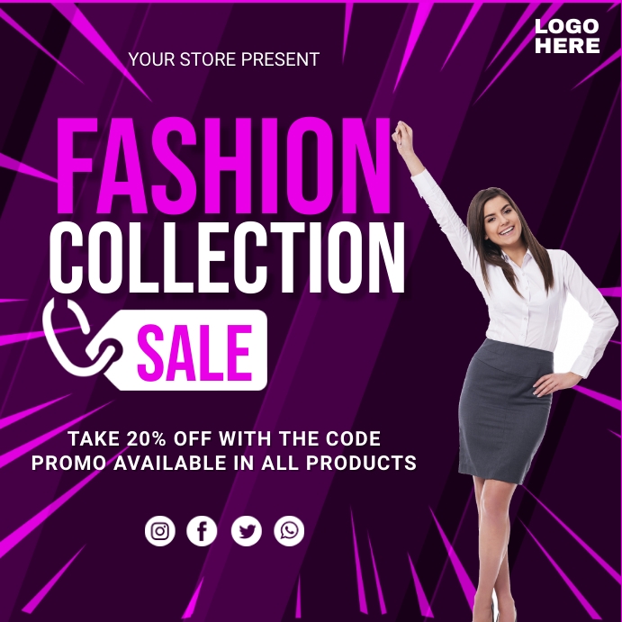 Fashion Best Collection Instagram-opslag template