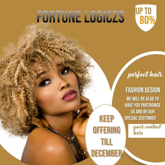 fashion business card Square (1:1) template