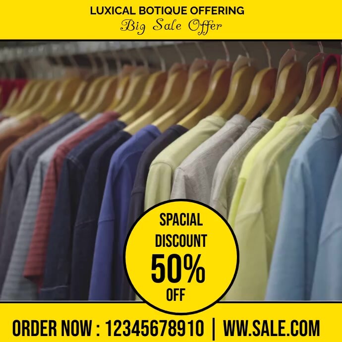 Fashion Clearance Sale Clothing Discounts App Template | PosterMyWall