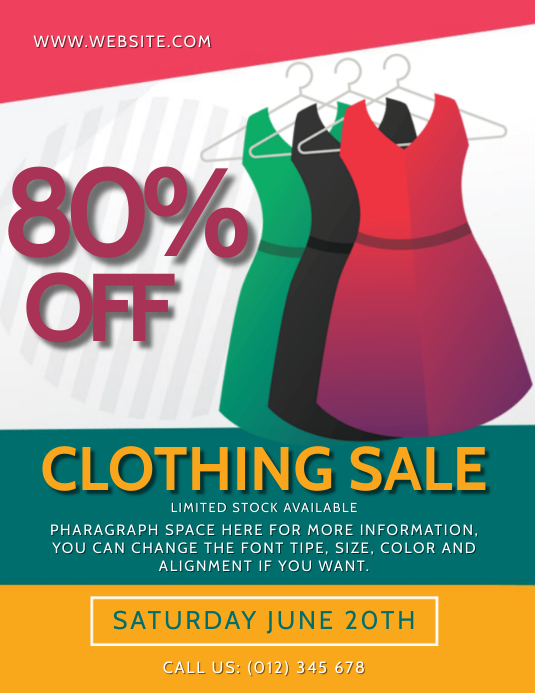 FASHION CLOTHING SALE OFFER Flyer Template PosterMyWall