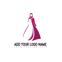 Fashion/clothing/store/casual/frock/hijab/sym โลโก้ template