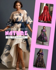 Fashion collection collage template Instagram Portrait