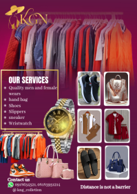 Fashion collection lunch A4 template