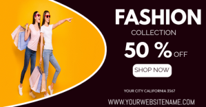 สีดำ Fashion Discount Sale Facebook Shared Image Template