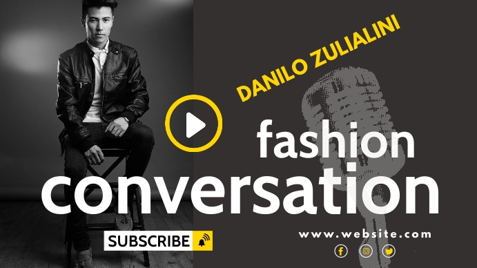 fashion conversation yellow and grey youtube template