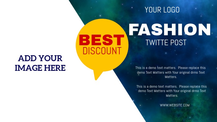 Fashion Twitter Post template