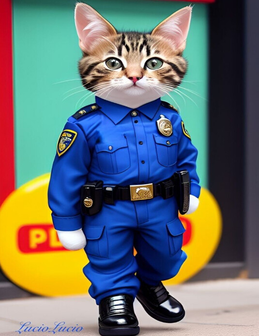 Fall Cat Cop Cat police Template | PosterMyWall