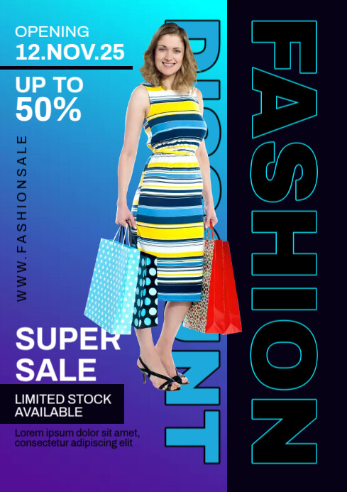 Cheap Example Ad Fashion Discount Ads Template | PosterMyWall